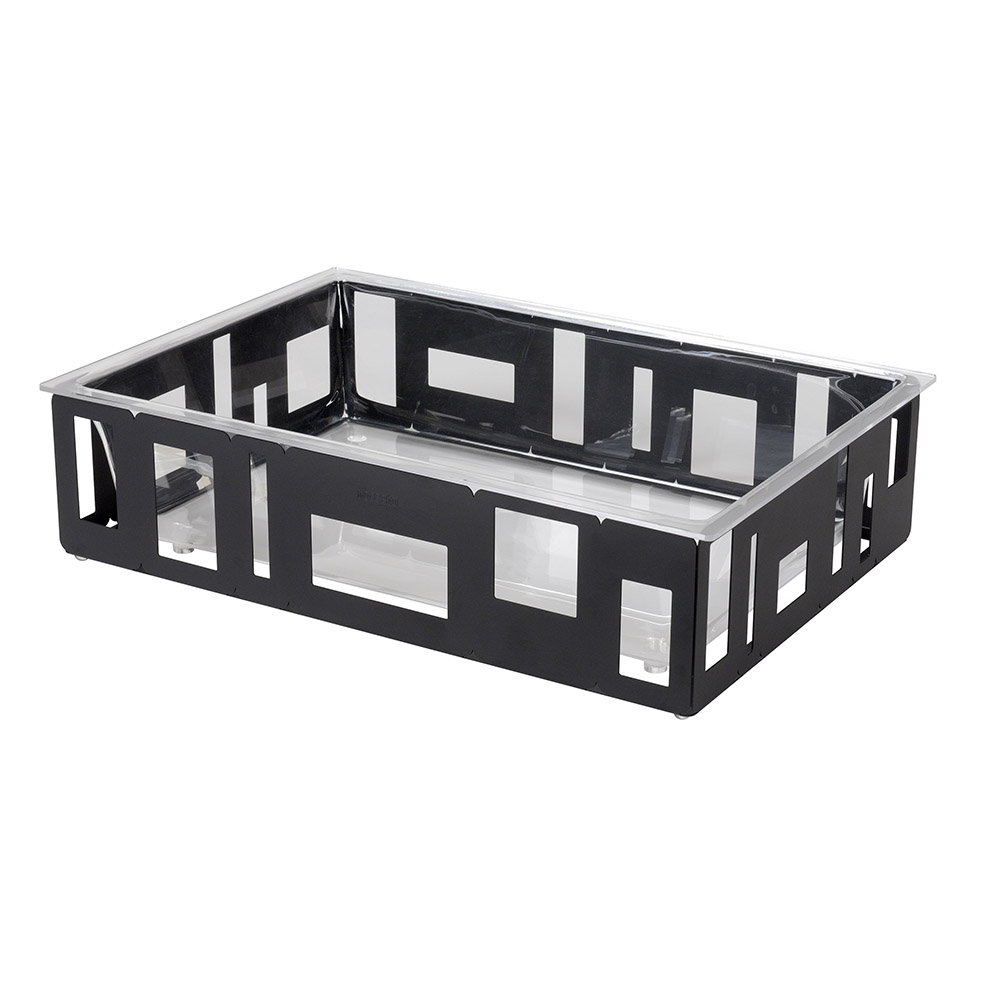rosseto-sm114-extra-large-eishalter-rechteckig-schwarz-matt-mit-acryl-einsatz image 1
