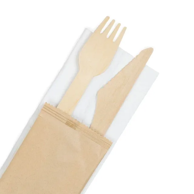 biozoyg-holz-besteck-set-16cm-mit-serviette-gabel-messer-400er-gro-packung image 1