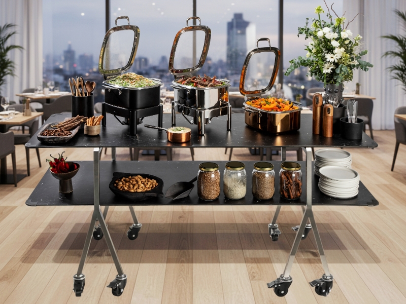 rosseto-le-dish-gwd295el-ch-eckiger-chafing-pot-chrom-4-2-qt image 2