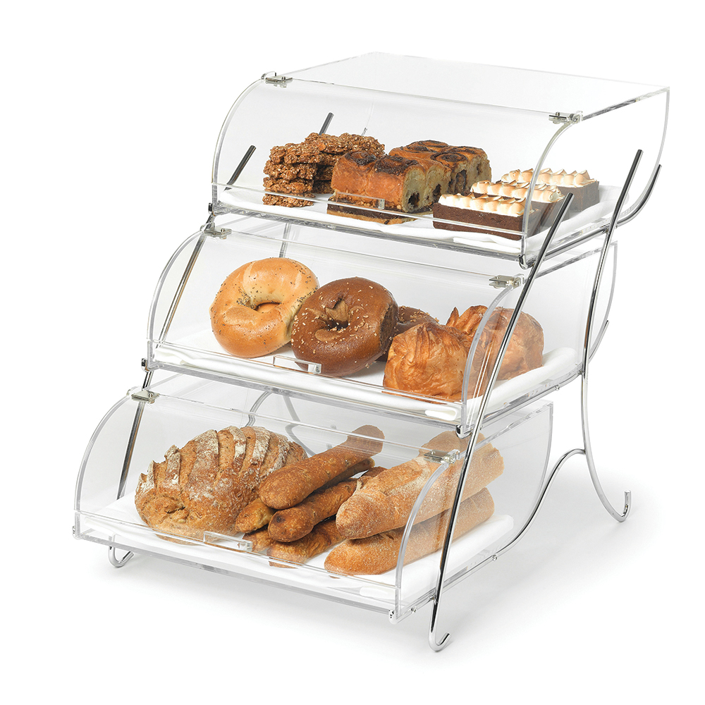 rosseto-three-tier-bakery-display-case-mit-chromst-nder-bak2944 image 1
