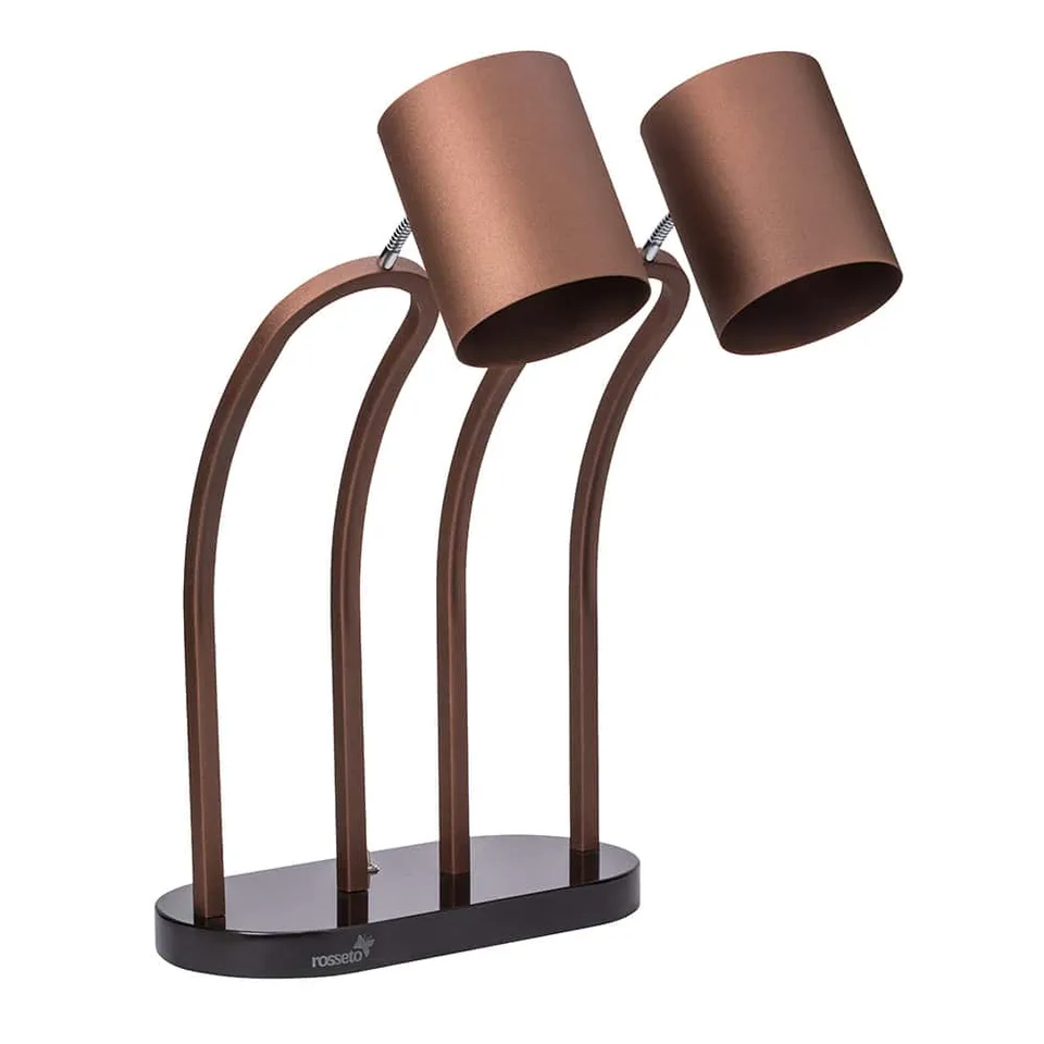 rosseto-hl026-w-rmelampe-doppel-bronze-mit-schwarzem-metallsockel image 1