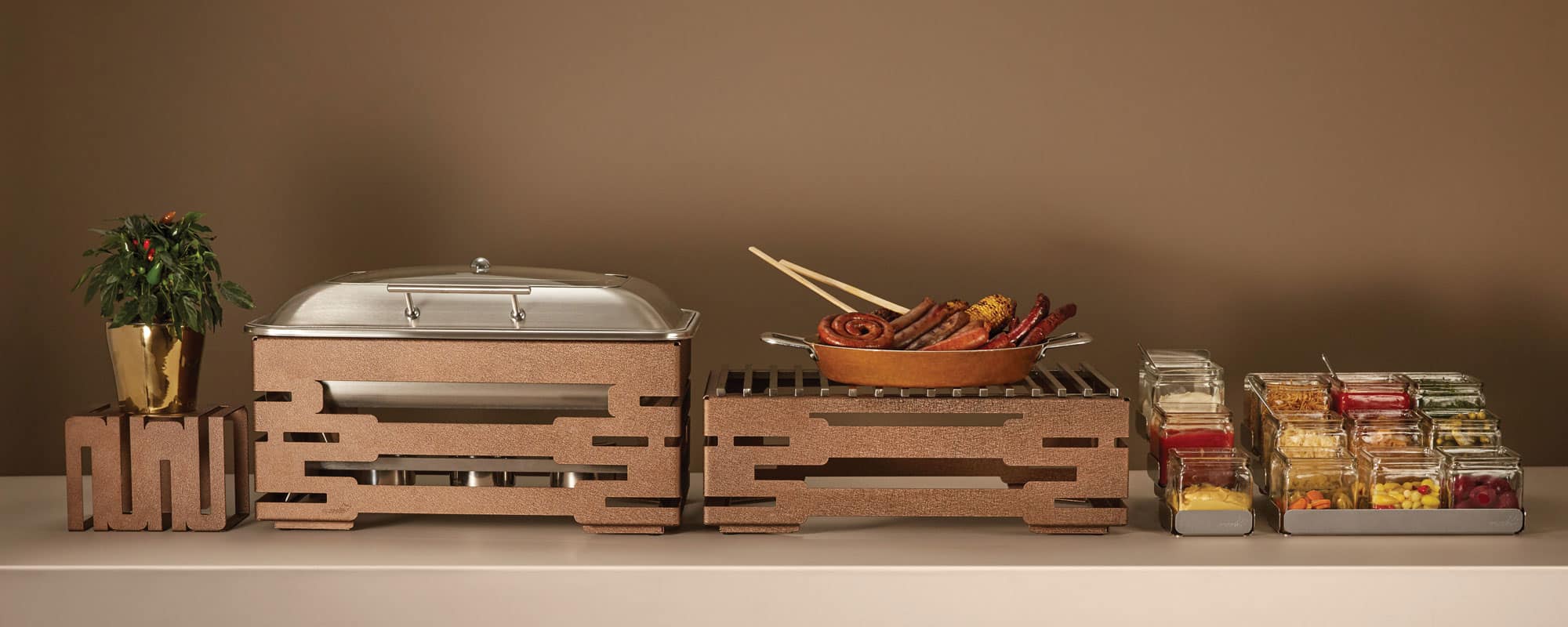 rosseto-multi-chef-sk052-bronze-warmer-kit-10-zoll-mit-brennerst-nder image 2
