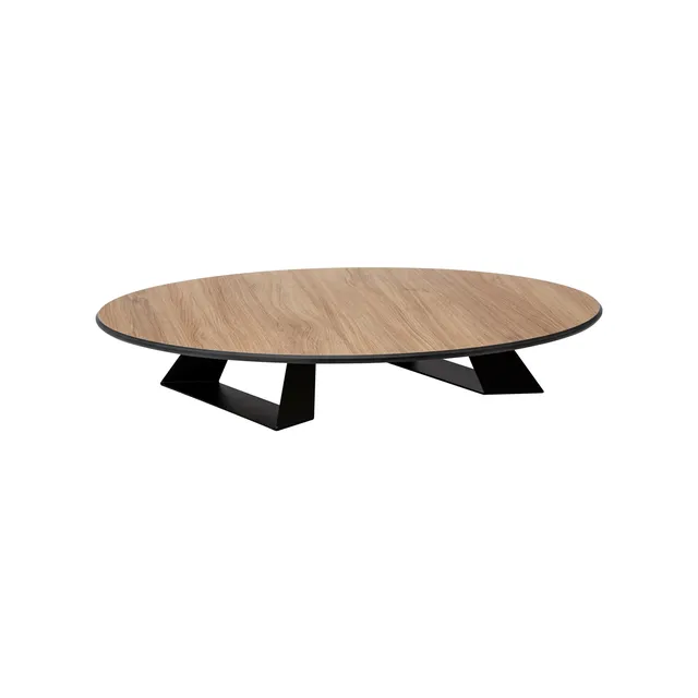 rosseto-alto-hplrs13-runder-buffet-riser-20-zoll-naturholz-mit-schwarzen-f-en image 1