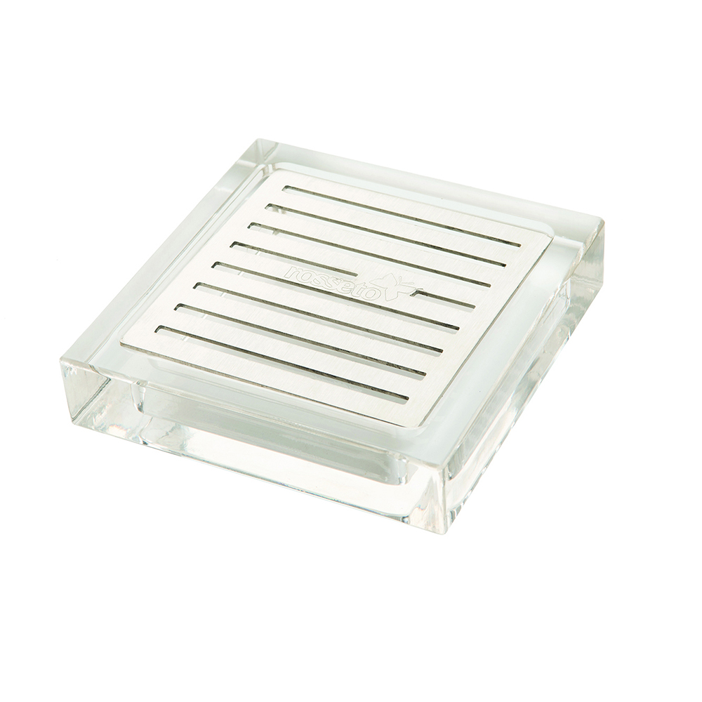 rosseto-ld108-abtropfschale-eckig-acryl-mit-edelstahl-einsatz-f-r-getr-nkespende image 1