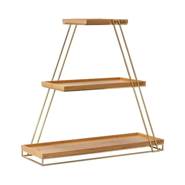 rosseto-skyrize-multi-level-goldst-nder-mit-bambus-ablagen-sr3g-bb image 1