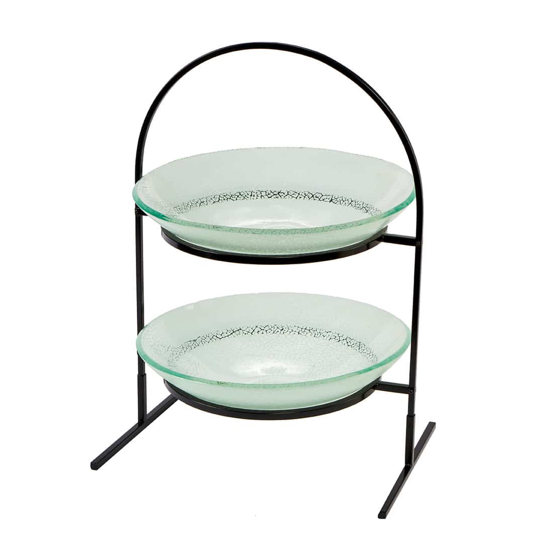 rosseto-kalderon-gst08fwfp-etagere-2-stufig-mit-2-foglia-glasschalen-wei-35-5-cm image 3