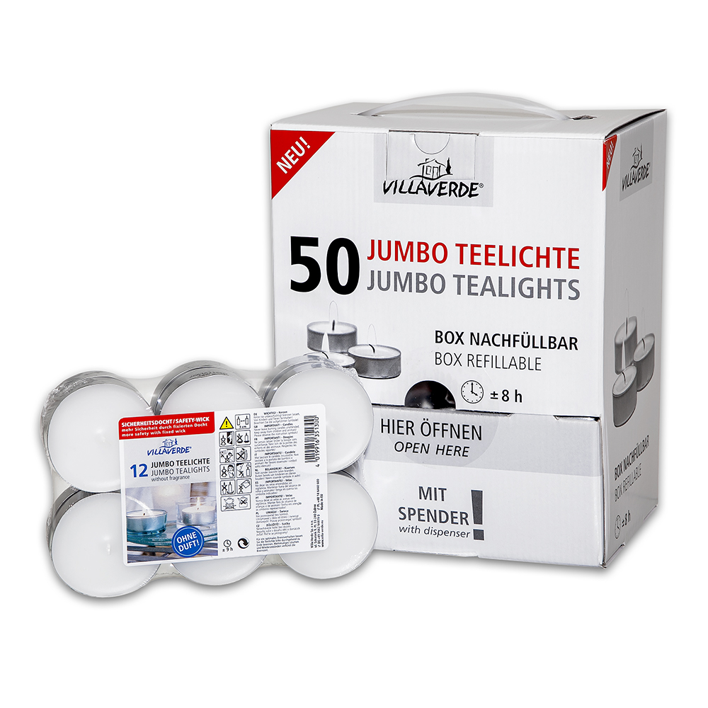 villaverde-teelichter-8h-unbeduftet-im-alu-becher image 1
