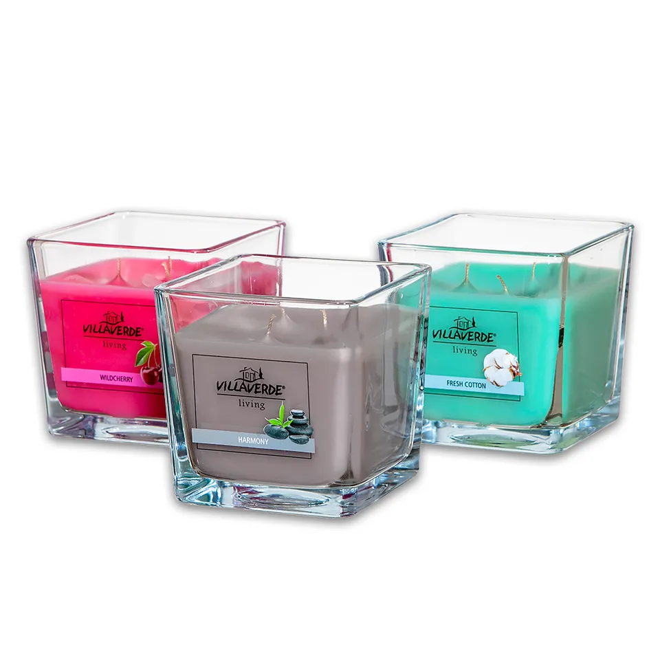 villaverde-duftkerze-3-docht-im-glas-10x10x10-cm image 1