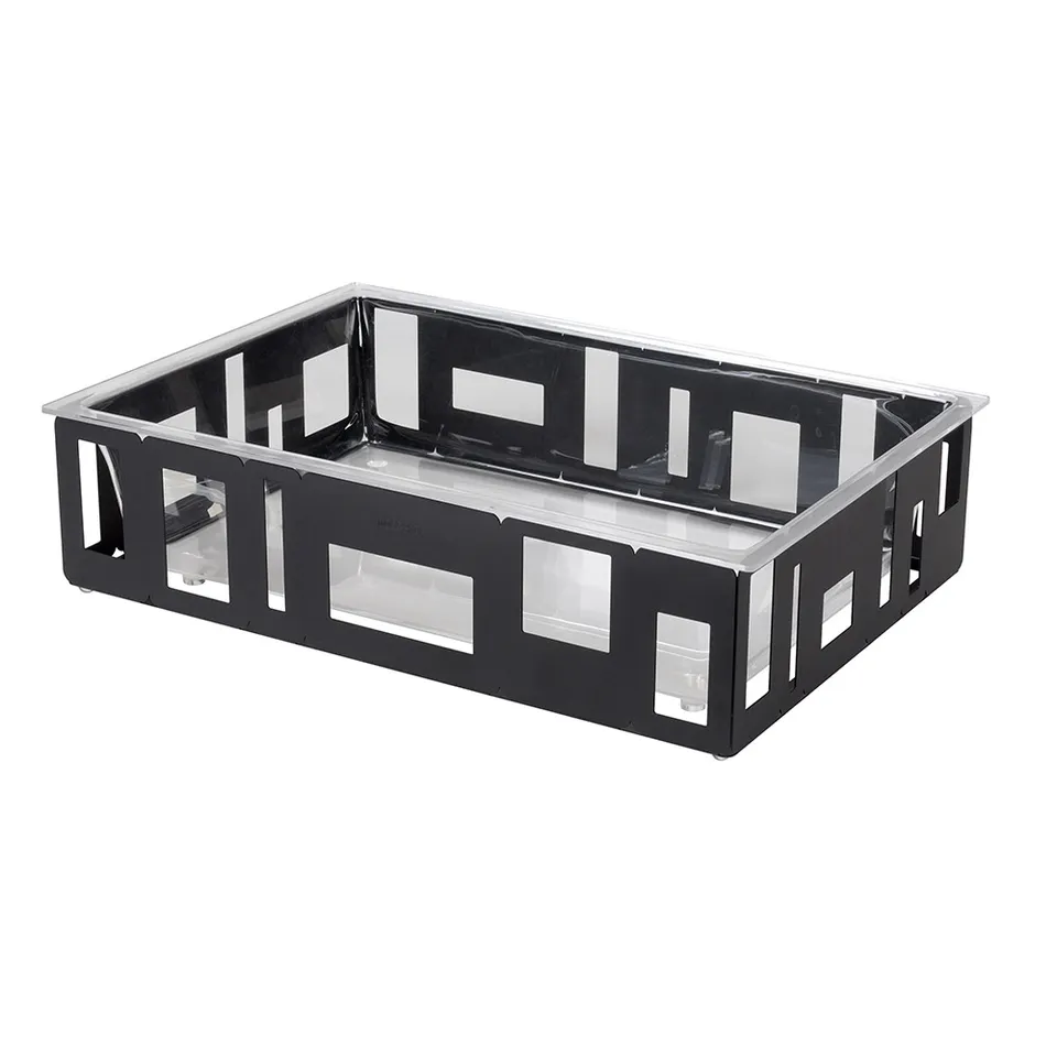 rosseto-sm114-extra-large-eishalter-rechteckig-schwarz-matt-mit-acryl-einsatz image 1
