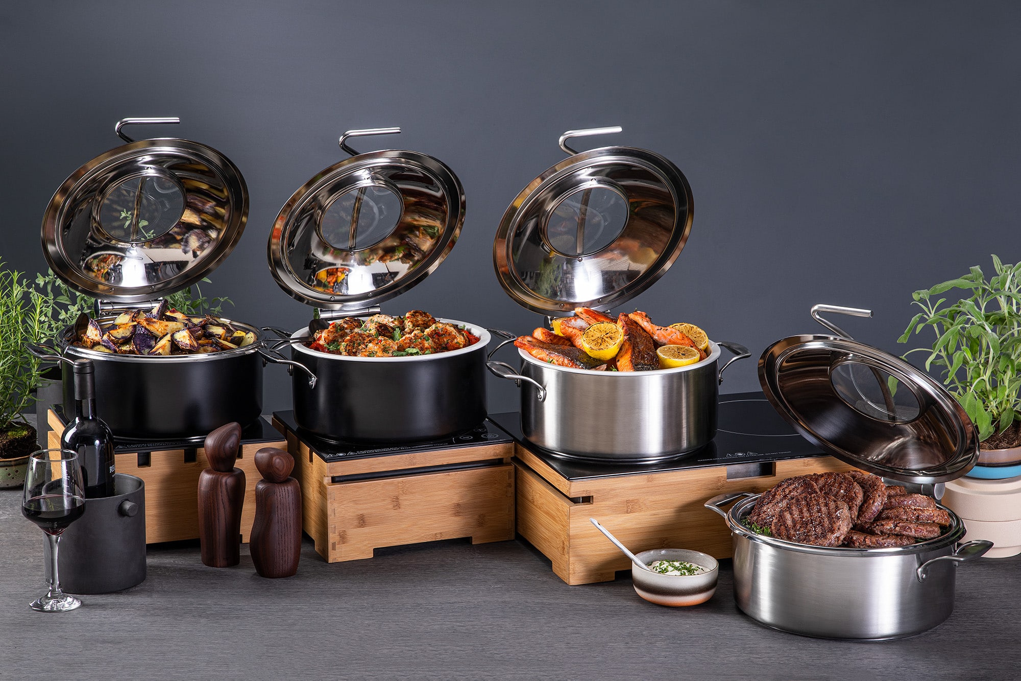 rosseto-cp100-home-style-chafing-pot-mit-soft-close-deckel image 2