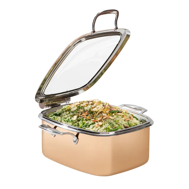 rosseto-le-dish-gold-square-chafing-dish-4-2-qt-gwd295el-gr image 1