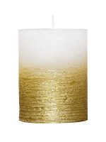 villaverde-rustikale-stumpenkerze-68-x-90-mm-metallic-gold-classic-candle image 3