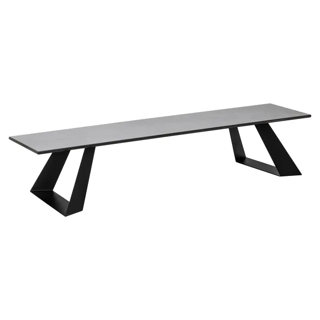 rosseto-alto-hplrs62-narrow-rectangle-riser-concrete-gray-mit-6-black-legs image 1