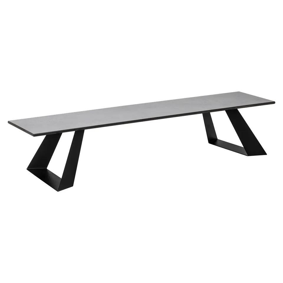 rosseto-alto-hplrs62-narrow-rectangle-riser-concrete-gray-mit-6-black-legs image 1