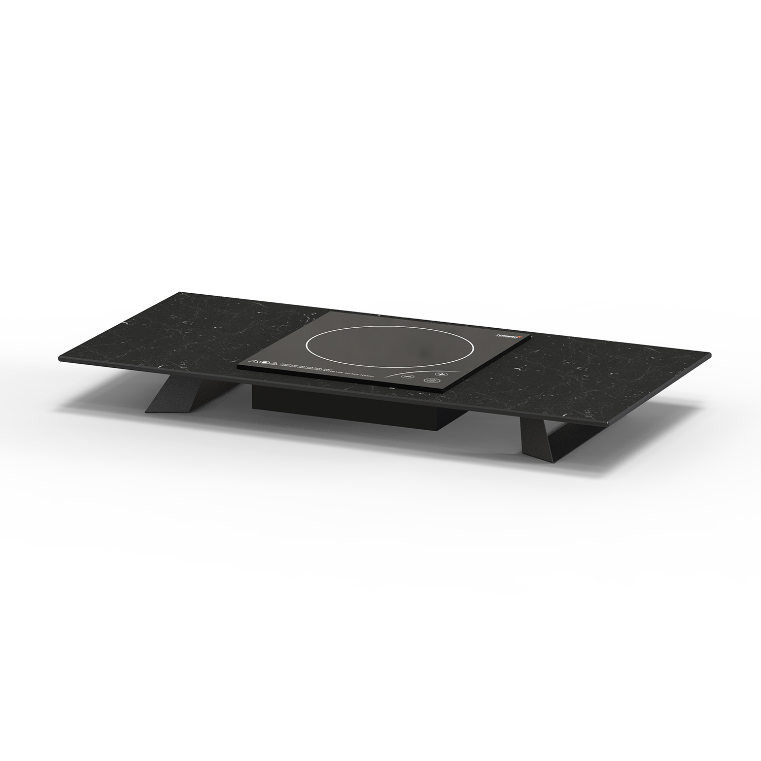 rosseto-alto-hplrsi94-induktions-riser-31-5-black-marble-3-beine image 1