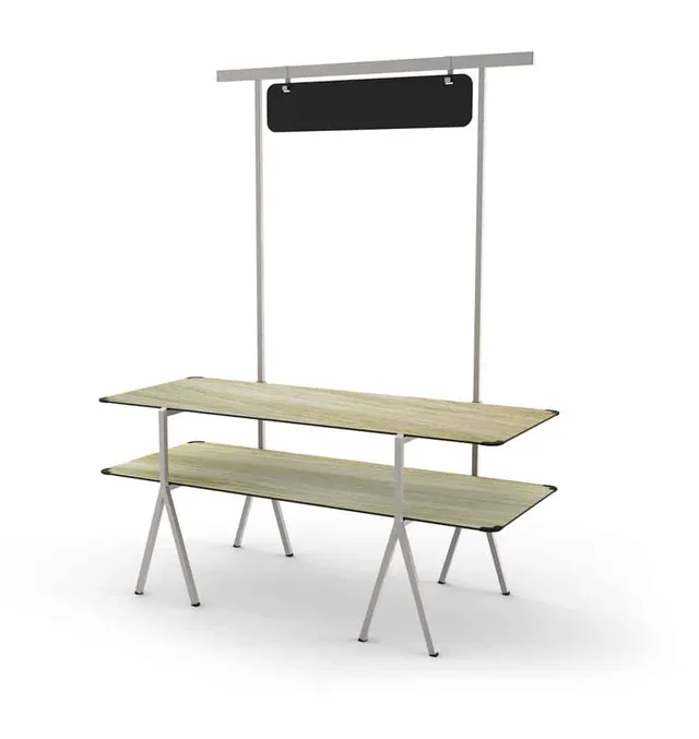 rosseto-modulite-2-level-kit-mt-2002nws-naturholz-tafel-edelstahl image 1