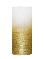 villaverde-rustikale-kerze-d68-h120-mm-metallic-gold-classic-candle image 3