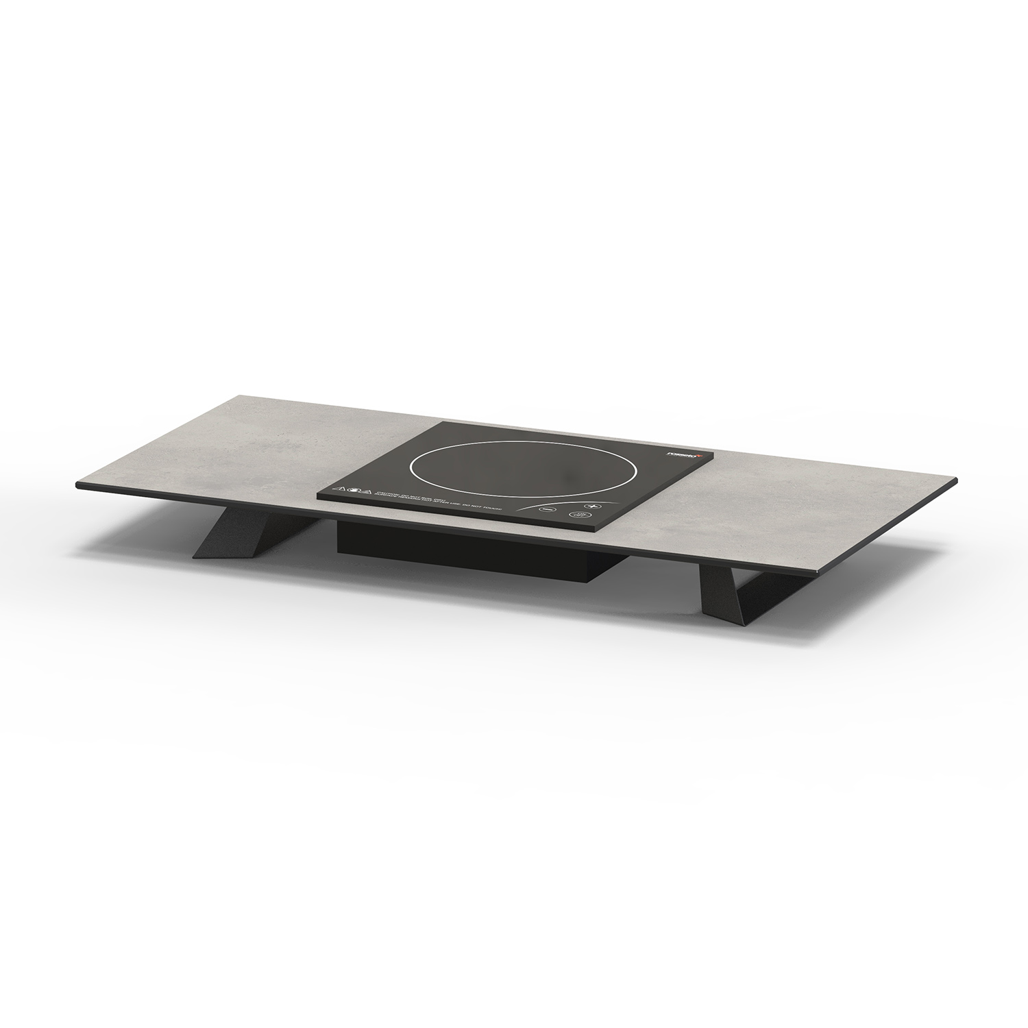 rosseto-alto-hplrsi93-induktions-riser-rechteckig-concrete-gray-31-5-zoll image 1