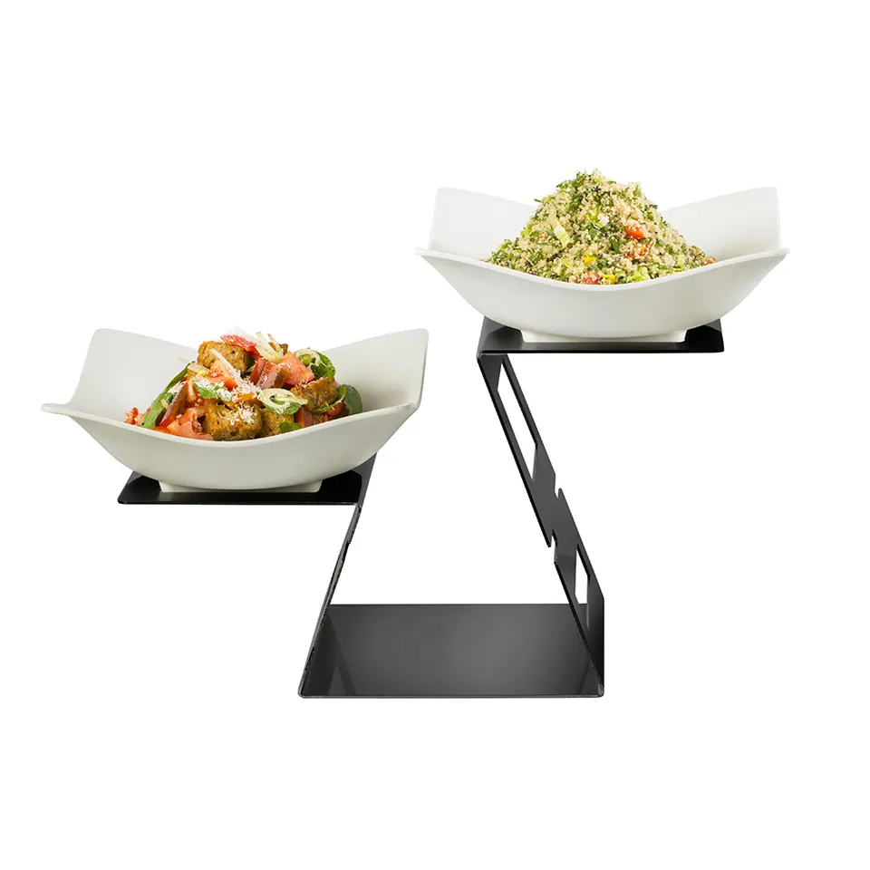 rosseto-swan-sm340-riser-set-black-matte-mit-forme-melamine-bowls image 1