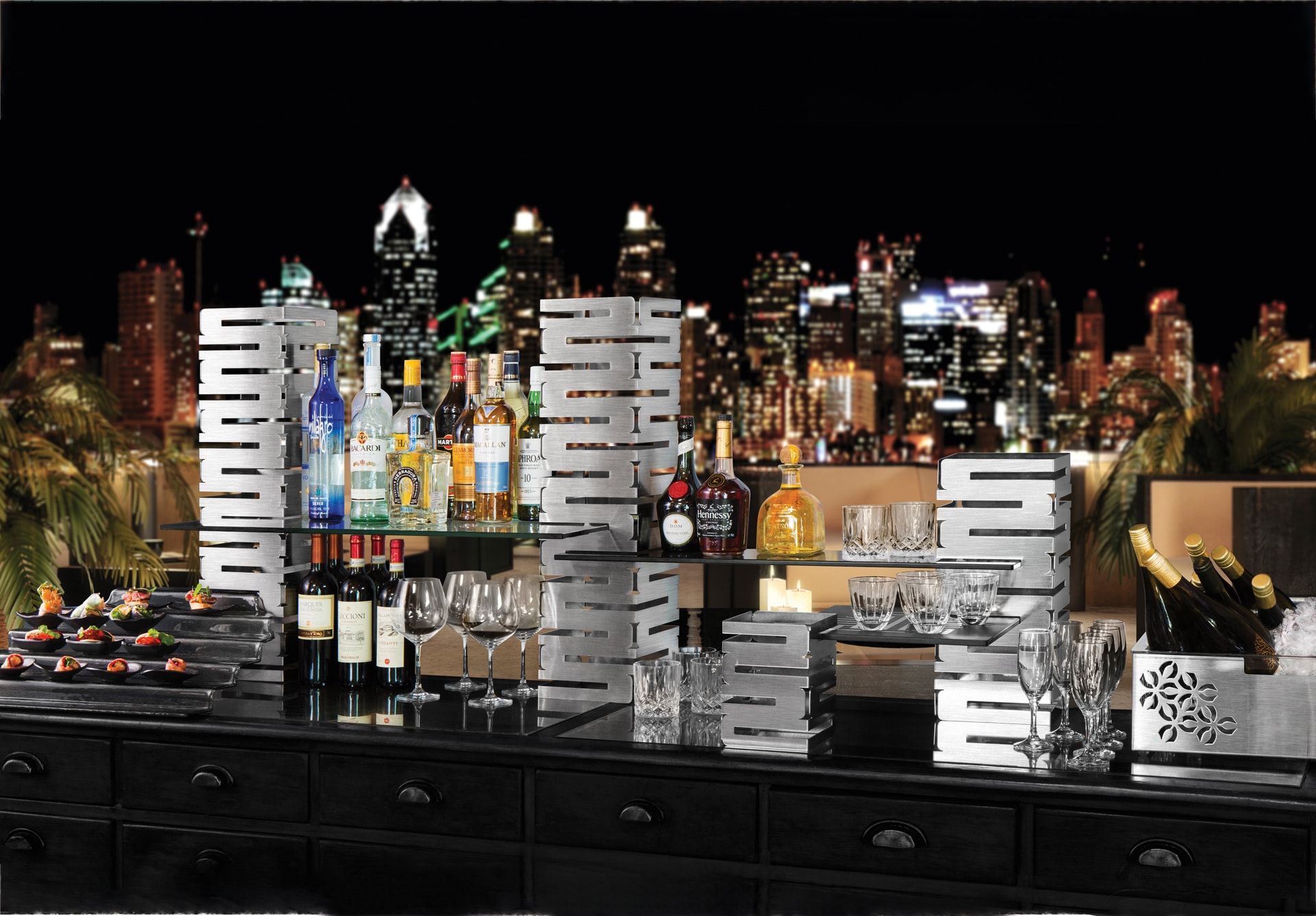 rosseto-skycap-bar-display-riser-f-r-buffet-tischdeko image 1