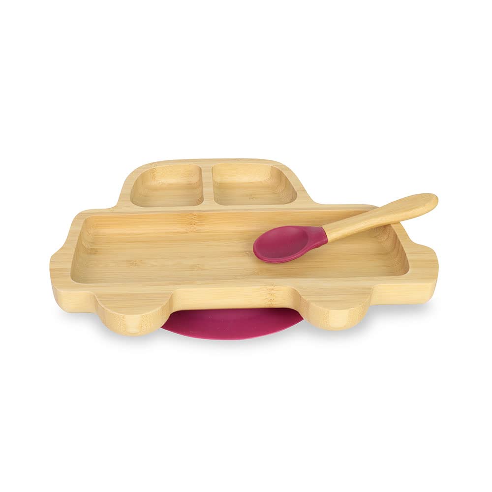 biozoyg-bambus-teller-set-auto-kinderteller-mit-saugnapf-und-l-ffel image 5