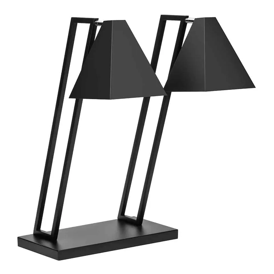 rosseto-hl015-w-rmelampe-doppel-pyramide-schwarz-matt-mit-metallfu image 1