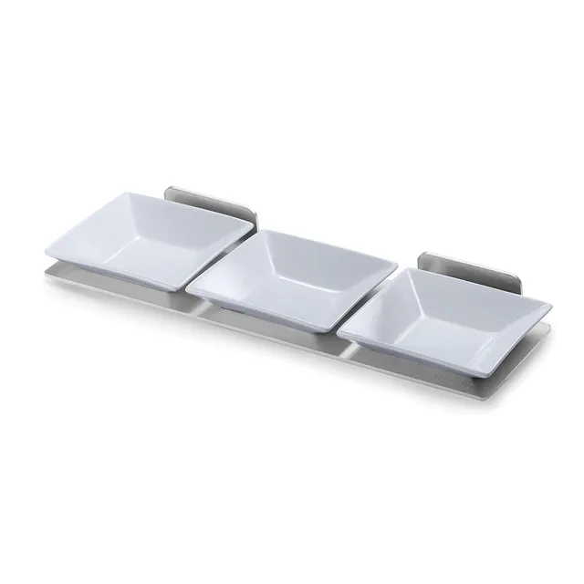rosseto-spice-shelf-sm215-edelstahl-rahmen-mit-3-porzellan-schalen image 1