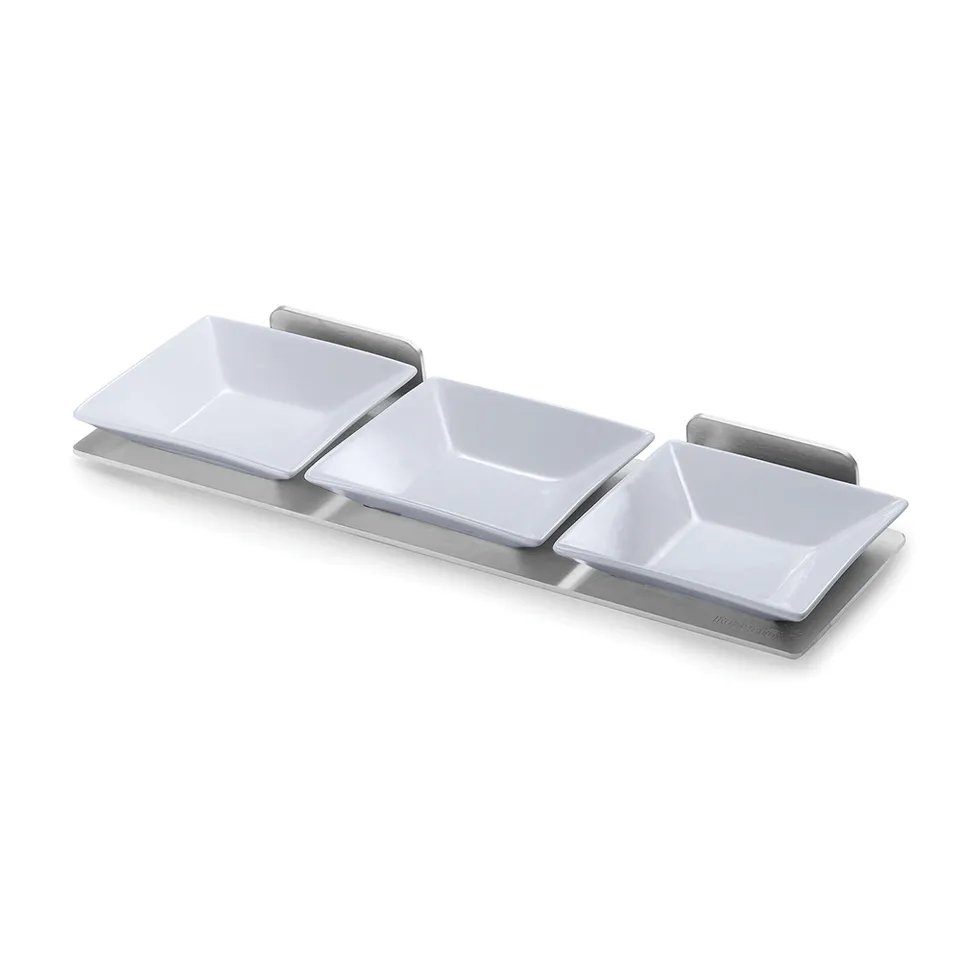 rosseto-spice-shelf-sm215-edelstahl-rahmen-mit-3-porzellan-schalen image 1