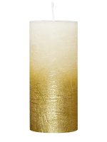 villaverde-rustikale-kerze-d68-h120-mm-metallic-gold-classic-candle image 4