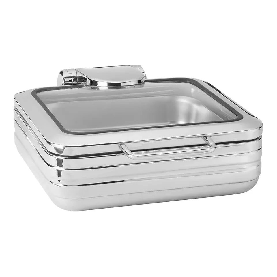 rosseto-cp402-chafing-dish-quadratisch-edelstahl-mit-glasdeckel image 1