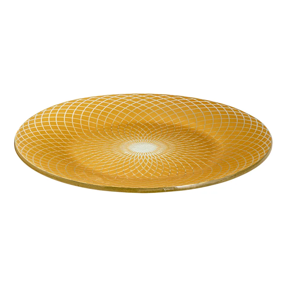 rosseto-kalderon-spiro-gold-gls036g-runde-glas-platte-15-6-zoll-handgefertigt image 1