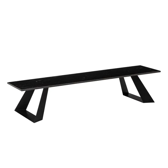 rosseto-alto-hplrs63-riser-narrow-rectangle-black-marble-mit-6-zoll-beinen image 1