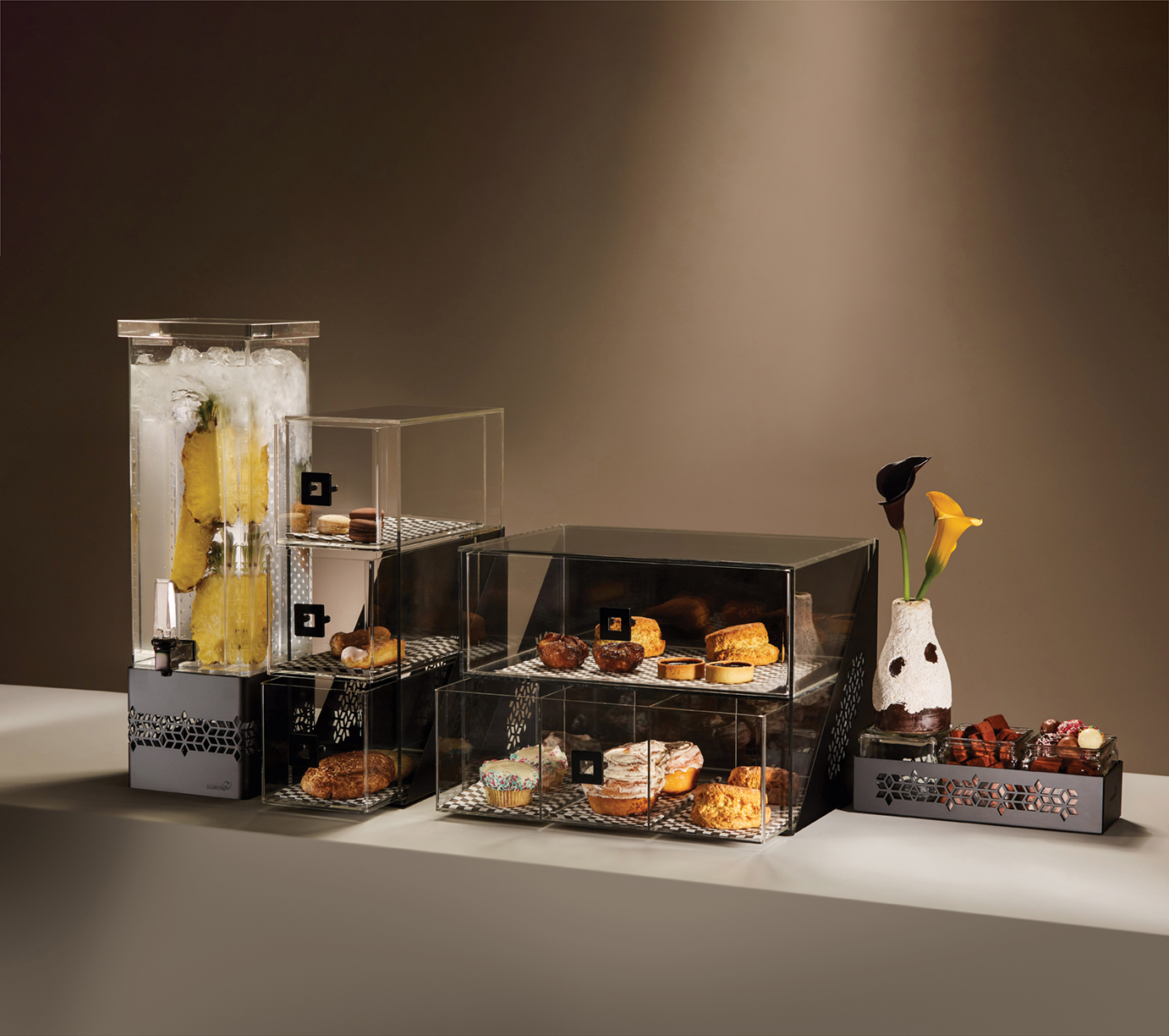 rosseto-mosaic-bd143-bakery-vitrine-schmal-3-schubladen-schwarz-matt image 2