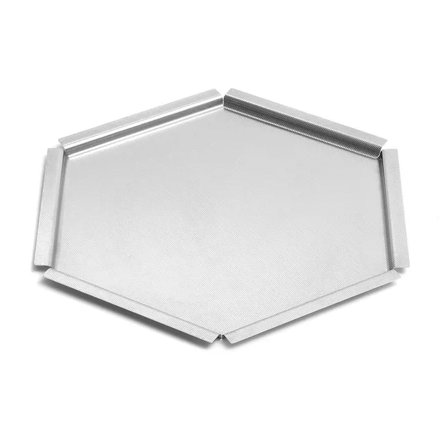rosseto-honeycomb-sm121-18-large-textured-stainless-steel-tray-surface image 1
