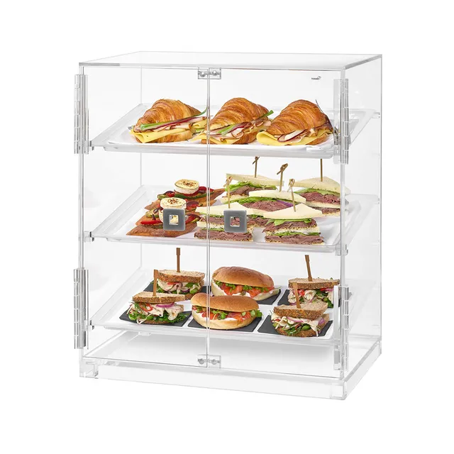 rosseto-bd129-kleine-b-ckerei-vitrine-3-tabletts-2-t-ren image 1