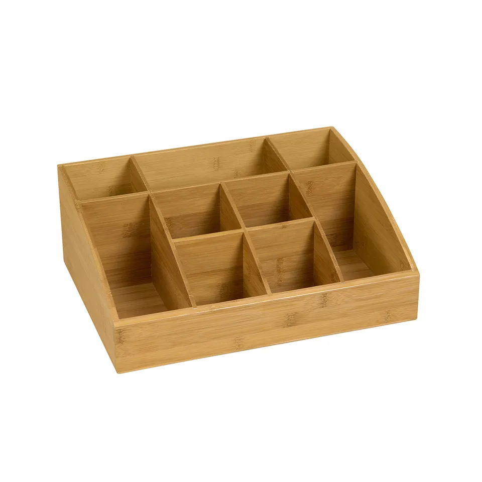 rosseto-sb103-nine-compartment-bambus-tabletop-display-organizer image 1